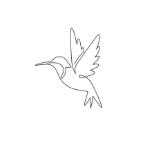 "Minimalist One Line Hummingbird Drawing: Capturing Energy and Motion in Simple Art"