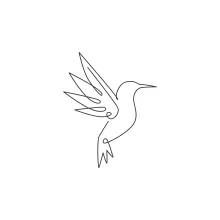 "One Line Hummingbird Drawing: A Minimalist Representation of Nature’s Most Agile Bird"