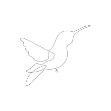 "One Line Hummingbird Drawing: A Minimalist Study of Energy and Motion"