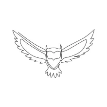 "Minimalist One Line Owl Drawing: Capturing Nocturnal Mystery in Simple Art"