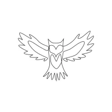 "One Line Owl Drawing: A Minimalist Approach to Capturing Quiet Strength"