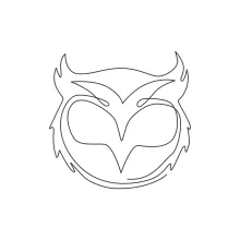 "Minimalist One Line Owl Head Drawing: Capturing Intensity and Observation in Simple Art"