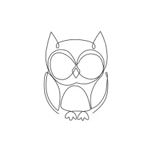 One-Line Owl Drawing for Beginners: Learn Animal Shapes with Minimal Lines