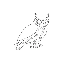 Elegant Owl One-Line Drawing: Practice Detail and Simplicity in One Movement