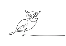One-Line Cute Owl Drawing: Practice Expressive Animal Faces with Simple Lines