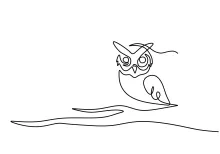One-Line Perched Owl Drawing: Explore Calm Pose and Shape in Easy Art