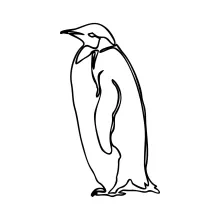 Easy One Line Penguin Drawing: Learn Animal Proportions with Simple Steps