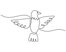 One-Line Quetzal Drawing: Practice Tail Length and Body Form in One Smooth Line