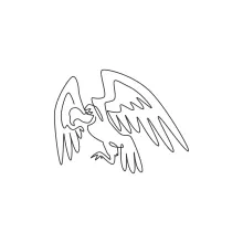 One Line Scary Vulture Drawing: Learn Bold Shapes in a Simple Drawing Style