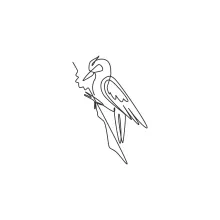 One Line Cute Woodpecker Drawing: Explore Fun Bird Shapes for Easy Art Practice