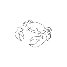 Practice Simple Animal Art with a One-Line Crab for All Ages