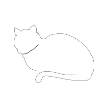  Line Drawing of Happy Pet Cats – Great for Relaxing Art Practice