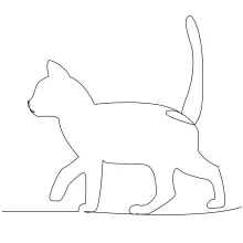 Practice Drawing a Cat in One Line – Simple Art for Kids and Adults
