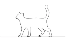  Line Cat Drawing for Beginners – Practice Pets with Easy and Relaxing Lines