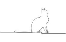 Draw a Cat in One Line – Great for Practicing Shape and Balance