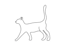 Easy  Line Drawing of a Cat – Practice Pet Shapes Through Simple Art