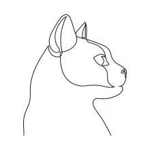 Simple Cat Drawing Using One Line – Practice Everyday Shapes and Artistic Control