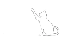 Easy  Line Cat Drawing for Beginners to Explore Artistic Confidence