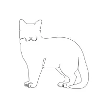 Kitten Drawing in One Line: A Fun Way to Practice Basic Animal Sketching