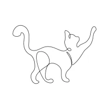  Line Drawing of a Cat: Practice Simplicity and Animal Recognition Skills