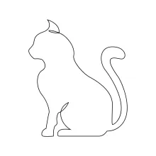 "Mastering Simple Line Art: Capturing a Cat’s Unique Posture in One Stroke"