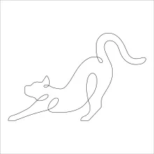 "Minimalist Cat Sketch: Drawing a Feline’s Unique Features with One Simple Line"
