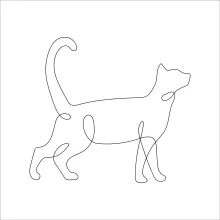 "Expressing a Cat’s Personality Through One Line Drawing"