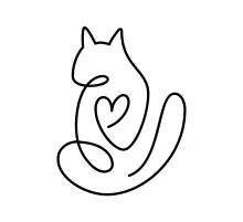 "Minimalist Cat Portrait: Capturing Feline Beauty in One Line Art"