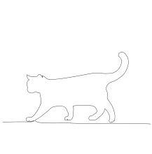 "One Line Cat Illustration: Mastering Simple and Elegant Feline Forms"