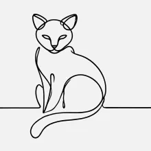 One Line Drawing of a Cat: Fun and Easy Way to Learn Animal Shapes