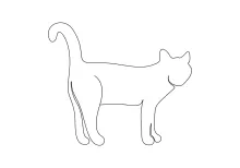 Practice Drawing a Cat in One Line: Easy Art for Relaxation and Skill Building