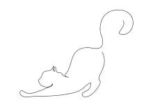 "Continuous Line Cat Drawing: A Simple Approach to Feline Sketching"