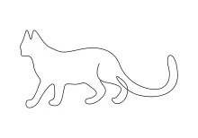 "Minimalist One Line Cat Sketching: The Beauty of Simplifying Feline Forms"