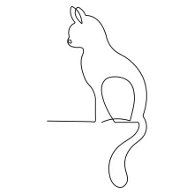 "One Line Cat Drawing: Simplifying Feline Forms for All Artists"
