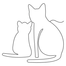 "Minimalist Art: Drawing Two Cats with One Continuous Line"