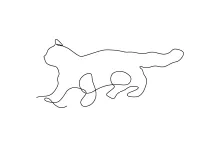 "Minimalist One Line Cat Sketch: Enhancing Creativity Through Simple Form"