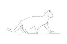 "Sketching a Walking Cat in One Continuous Line: A Simple Artistic Method"
