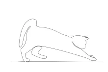 Draw a Cat Stretching in One Line: Learn Animal Poses with Simple Art Techniques