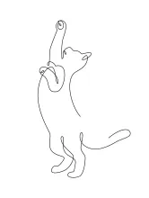 Cat Standing Pose in One Line: A Fun Way to Learn Animal Movement