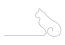  Line Cat Drawing: Explore Animal Shapes Through a Minimalist Style