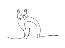  Line Cat Drawing: Strengthen Your Drawing Routine with a Familiar Animal