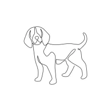 One Line Beagle Drawing: Classic Hound for Beginners