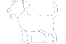 "Single Line Happy Dog Gaze: Learning Expression in Pet Art"