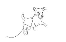Cute Dog Face in One Line: Learn Animal Expressions Easily