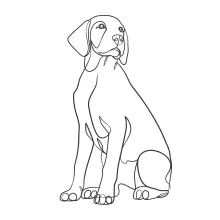 Simple One Line Dog Drawing: Learn Friendly Pet Shapes with One Continuous Line