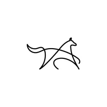 "Simple One Line Dog Sketch: An Easy and Fun Way to Illustrate Pets"