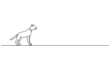 One-Line Dog Sketch: Gentle and Approachable Drawing