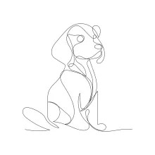Draw a Dog Using One Line: Explore Art with Minimal Shapes