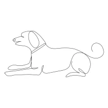 "Single Line Art Dog: Simplifying Pet Portraits for Easy Creative Expression"