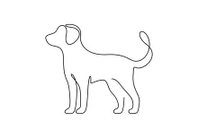 Easy One Line Sketch of a Dog – Great Daily Drawing Exercise